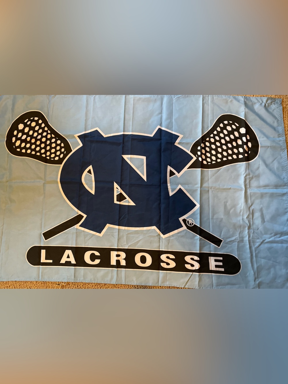 UNC Lacrosse Light Blue & Navy Flag